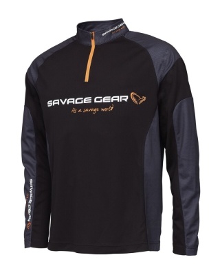 Savage Gear Bluza 1/2 Zip M Czarna