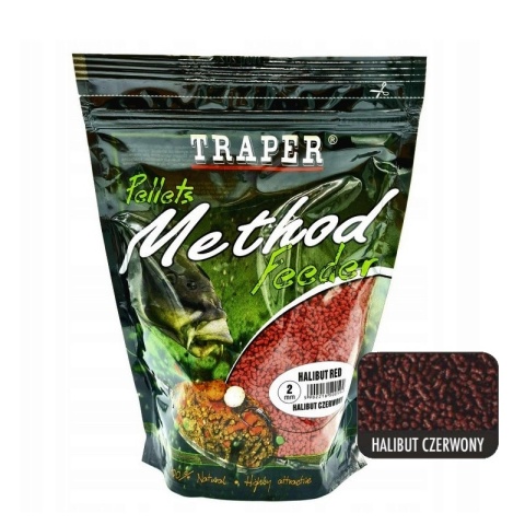 Traper M/F Pellet 2mm 500g Halibut Czerwony
