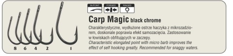 Traper Haczyk Hikara Carp Magic Black Chrome 6