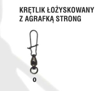 Traper Krętlik Łożyskowany z Agrafką Strong nr0