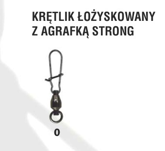 Traper Krętlik Łożyskowany z Agrafką Strong nr0