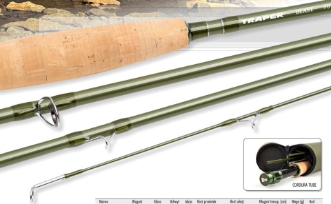 Traper Wędka Muchowa Blast 8"6" #4