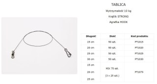 Assan Przypon Wolframowy Tablica 30cm 10kg 50szt