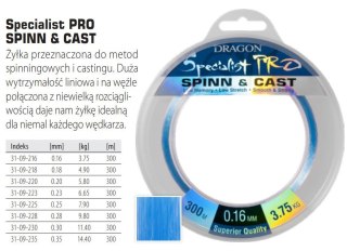 Dragon Żyłka Specjalist Pro Spin&Cast 0,30mm 300m