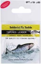 Soldarini Tapered Leader Fluo Orange 30ft 0.28mm