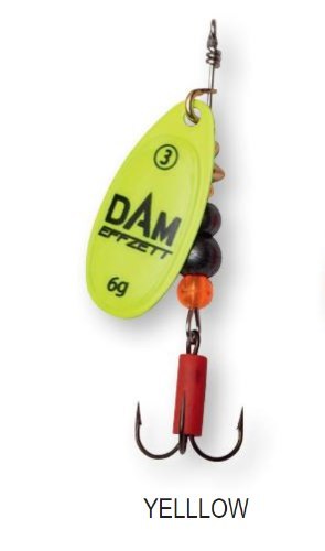 Dam Effzett Obrotówka Fluo Spinner#1 3g Yellow