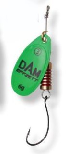 Dam Effzett Single Hook Spinner#2 4g Green