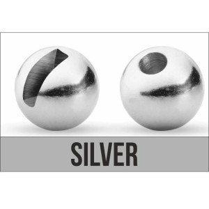 Traper Tungsten Bead Slotted 5,5mm Silver