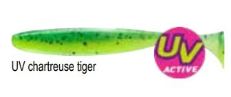 Daiwa Guma Tourn. D"Fin7,5cmChartreuse Tiger 10szt