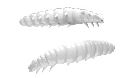 Libra Lures Larva 30mm 001 White Kryl