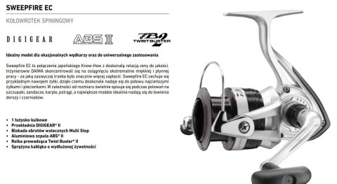 Daiwa Kołowrotek Sweepfire E 2500C
