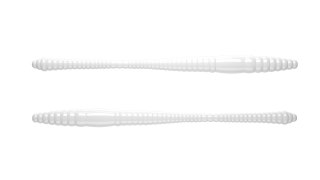 Libra Lures Dying Worm 80mm 001 White Kryl