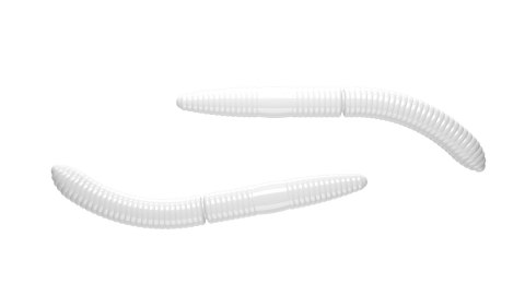 Libra Lures Fatty D'Worm 55mm 001 White Ser