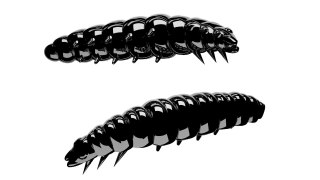 Libra Lures Larva 45mm 040 Black Kryl