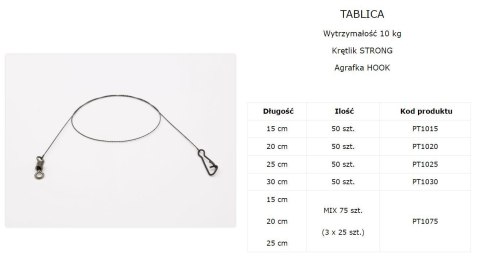 Assan Przypon Wolframowy Tablica 15cm 10kg 50szt