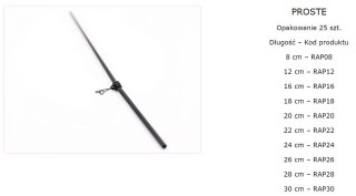 Assan Rurka Antysplątaniowa Prosta 20cm 25szt