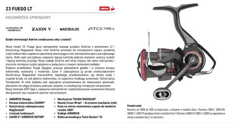 Daiwa Kołowrotek 23 Fuego LT2500 XH