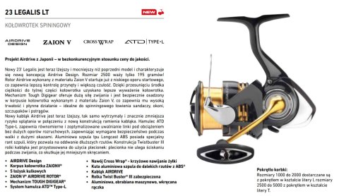 Daiwa Kołowrotek Legalis 23 LT2000 SXH(U)