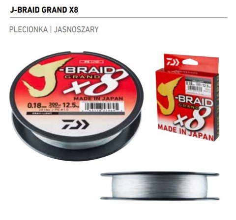 Daiwa Plec.J-Braid Grand X8 Gray-Light 0,10 135m