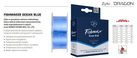 Dragon Żyłka Fishmarker Ocean Blue 150m 0,25
