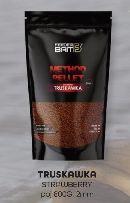 Feeder Bait Pellet Truskawka 2mm 800g
