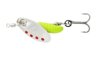 Savage Gear obrotówka #0 2,2g silver red lime
