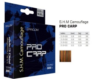 Żyłka Dragon Camuflage Pro Carp 0.28mm 300m