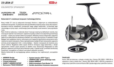 Daiwa Kołowrotek 23 Lexa LT3000-XH