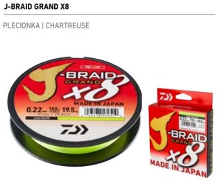 Daiwa Plec.J-Braid Grand X8E 0,13 135m Chartreuse