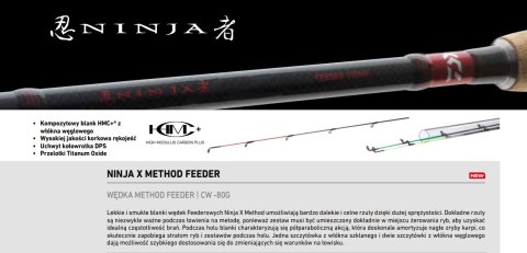 Daiwa Wędka Ninja X Meyhod Feeder 3,6m 80g