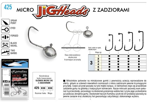 Kamatsu Główka Jigowa Micro Specjalist 2-6 op 3szt