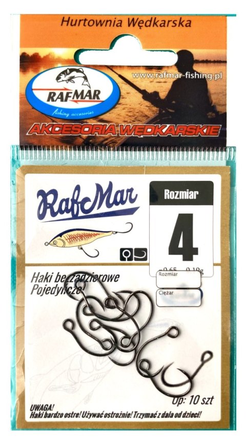 Raf Mar Haczyk do Woblera nr 4 (10szt)