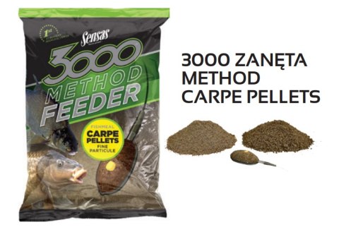 Sensas Zanęta 3000 Method Carpe Pellets 1kg
